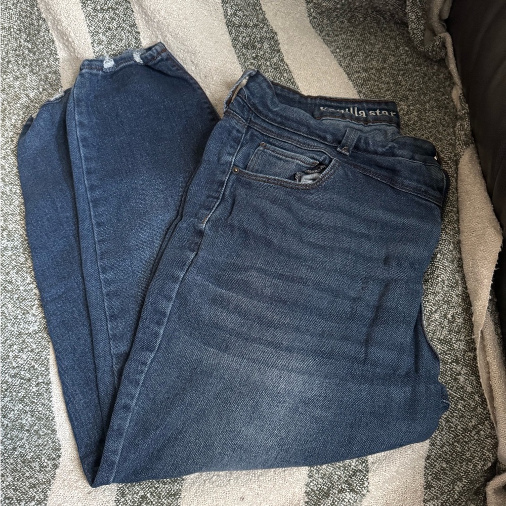 Vanilla Star High-Rise Skinny Jeans in Deep Blue